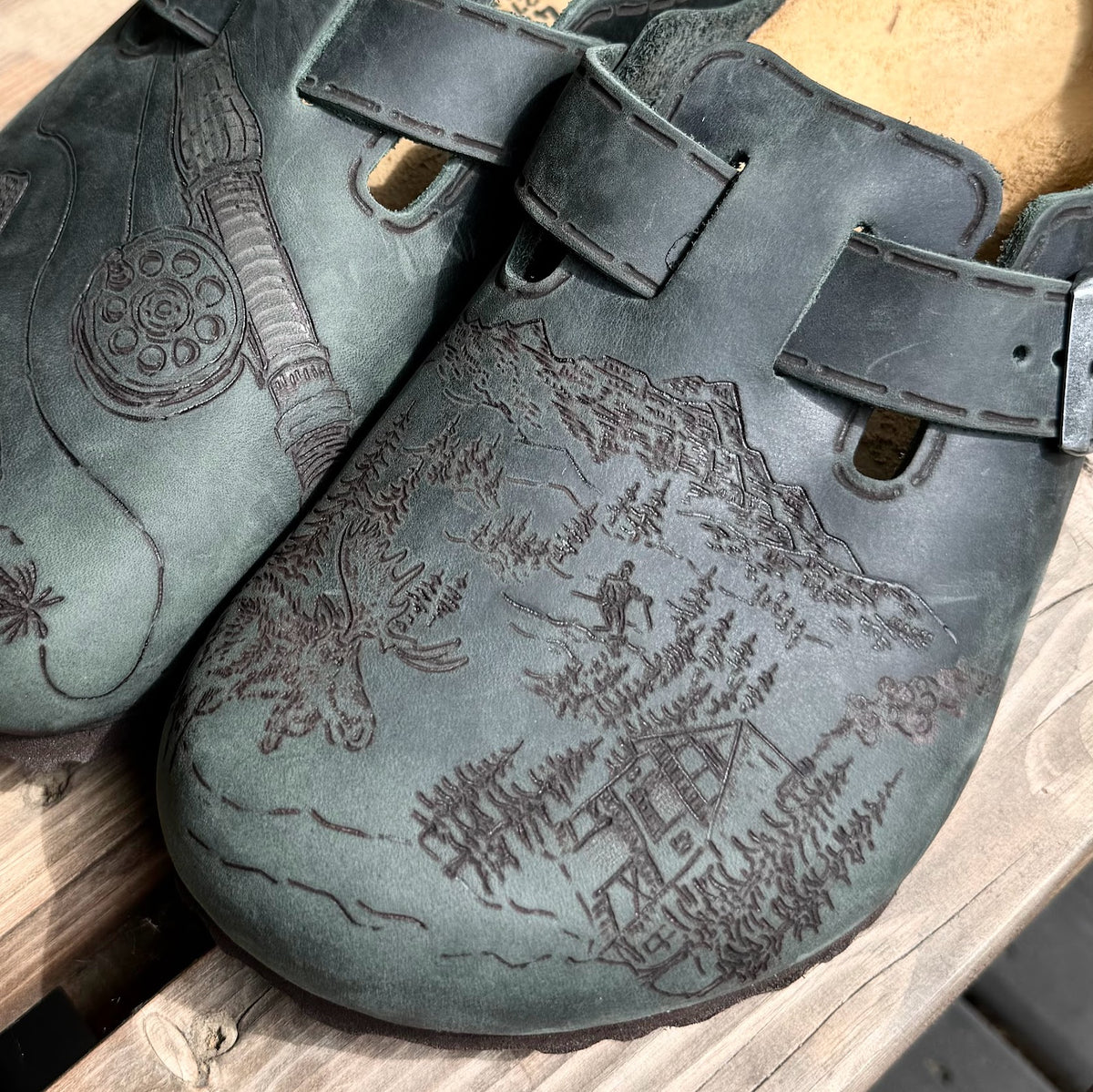 fly fishing thyme clogs (oiled leather)