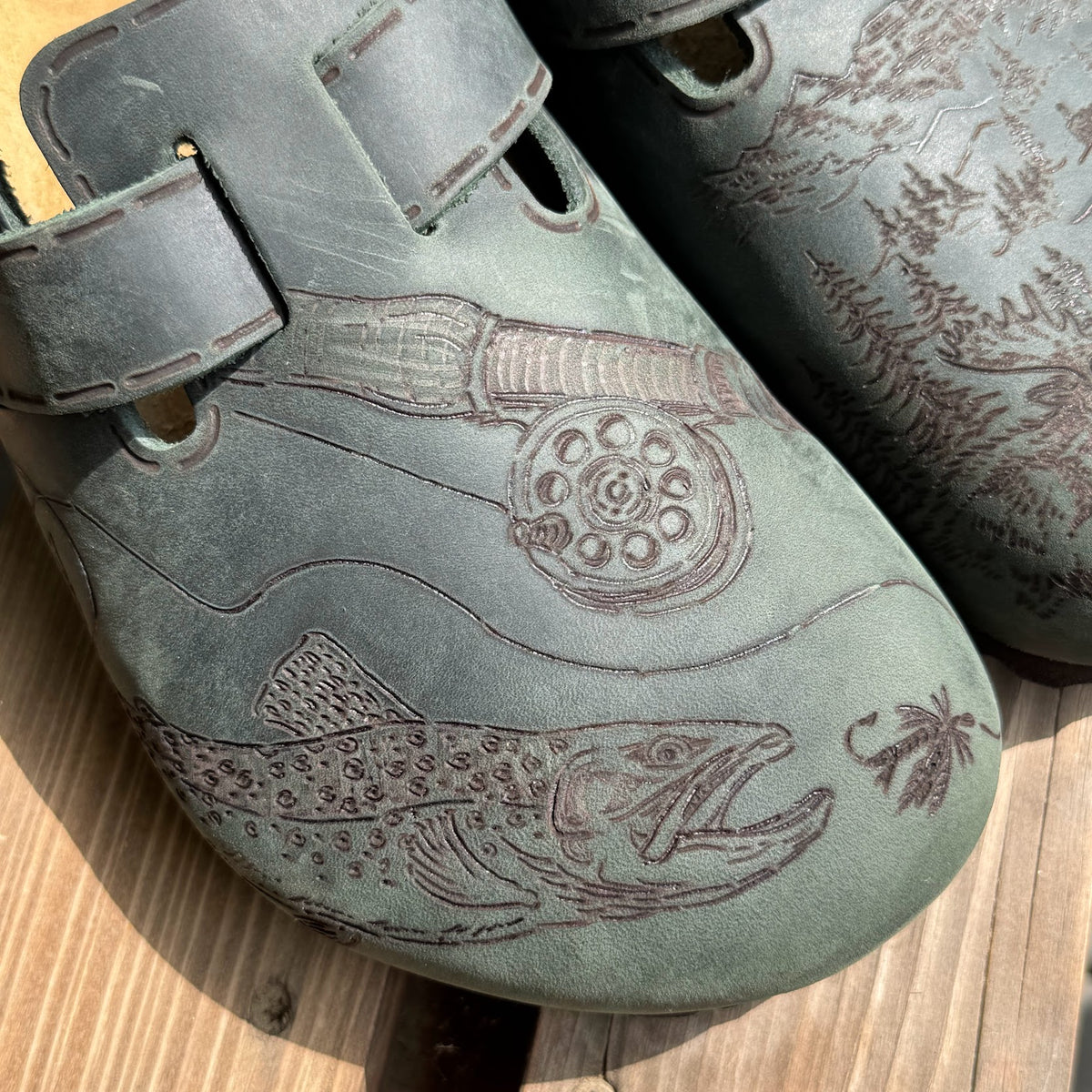 fly fishing thyme clogs (oiled leather)