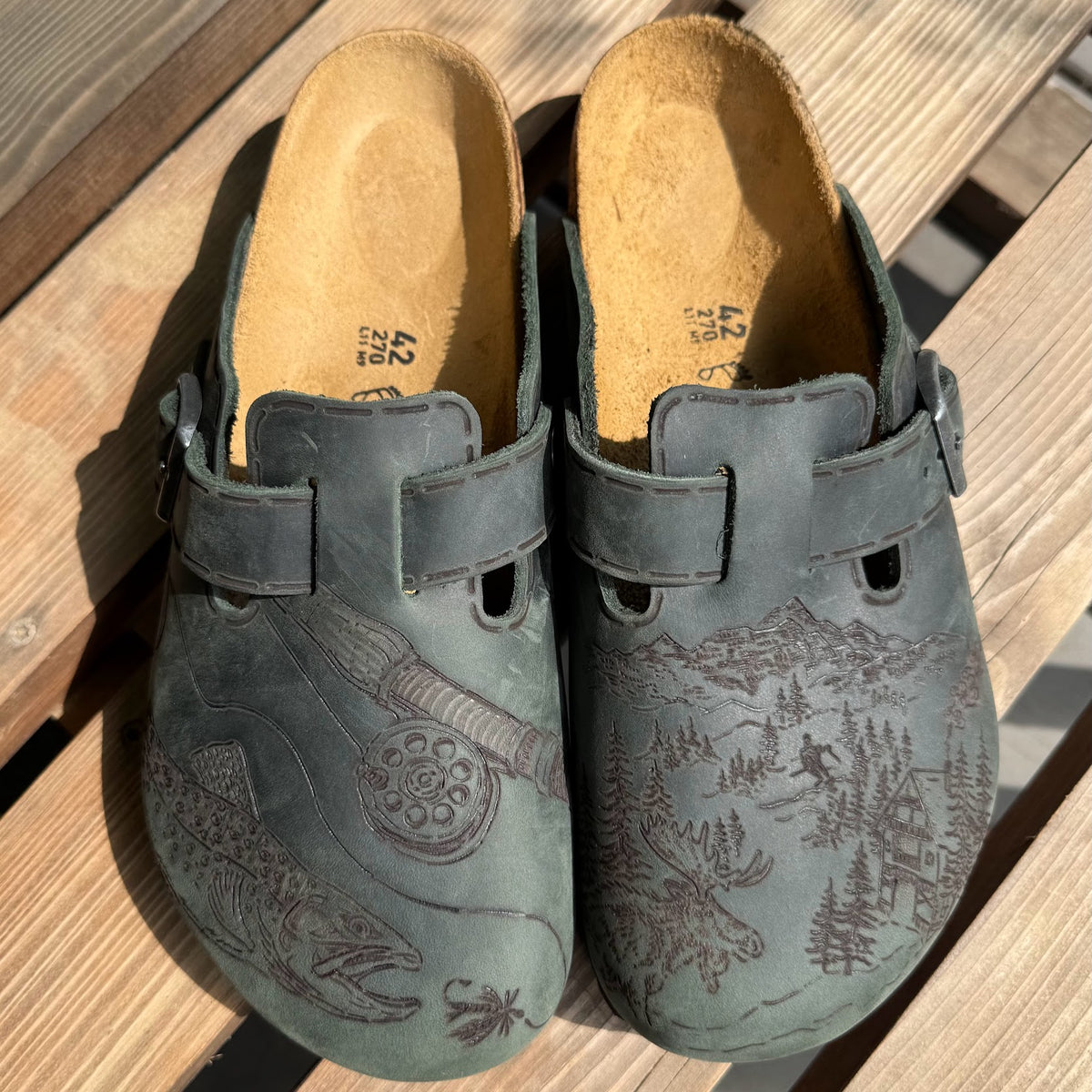 fly fishing thyme clogs (oiled leather)
