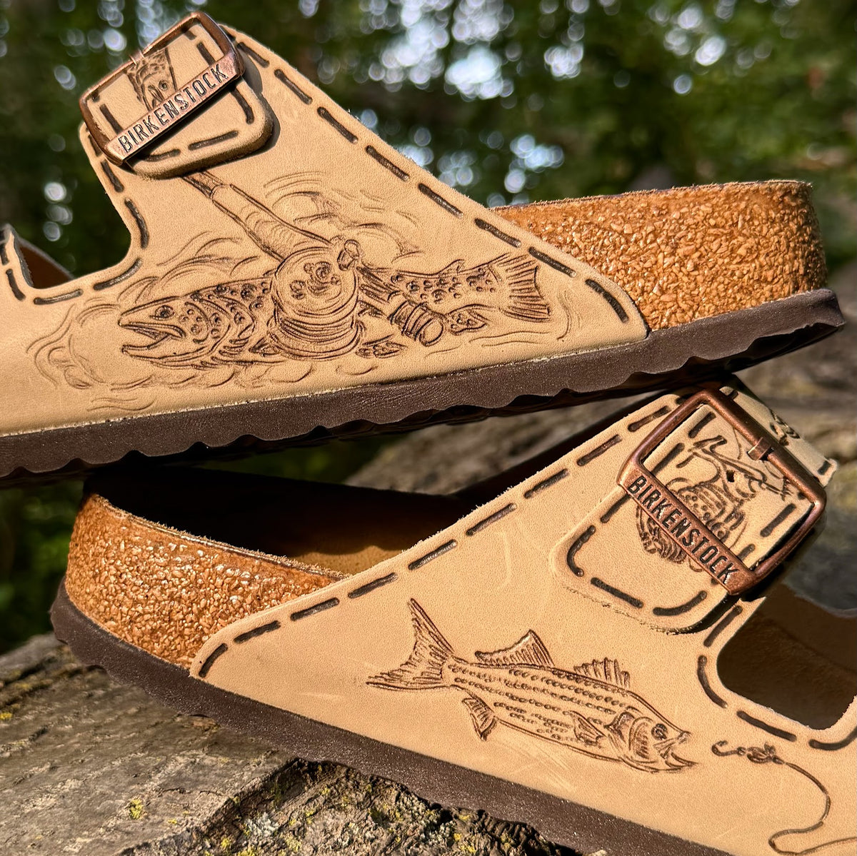 Bass and trout tobacco brown arizonas (oiled leather)