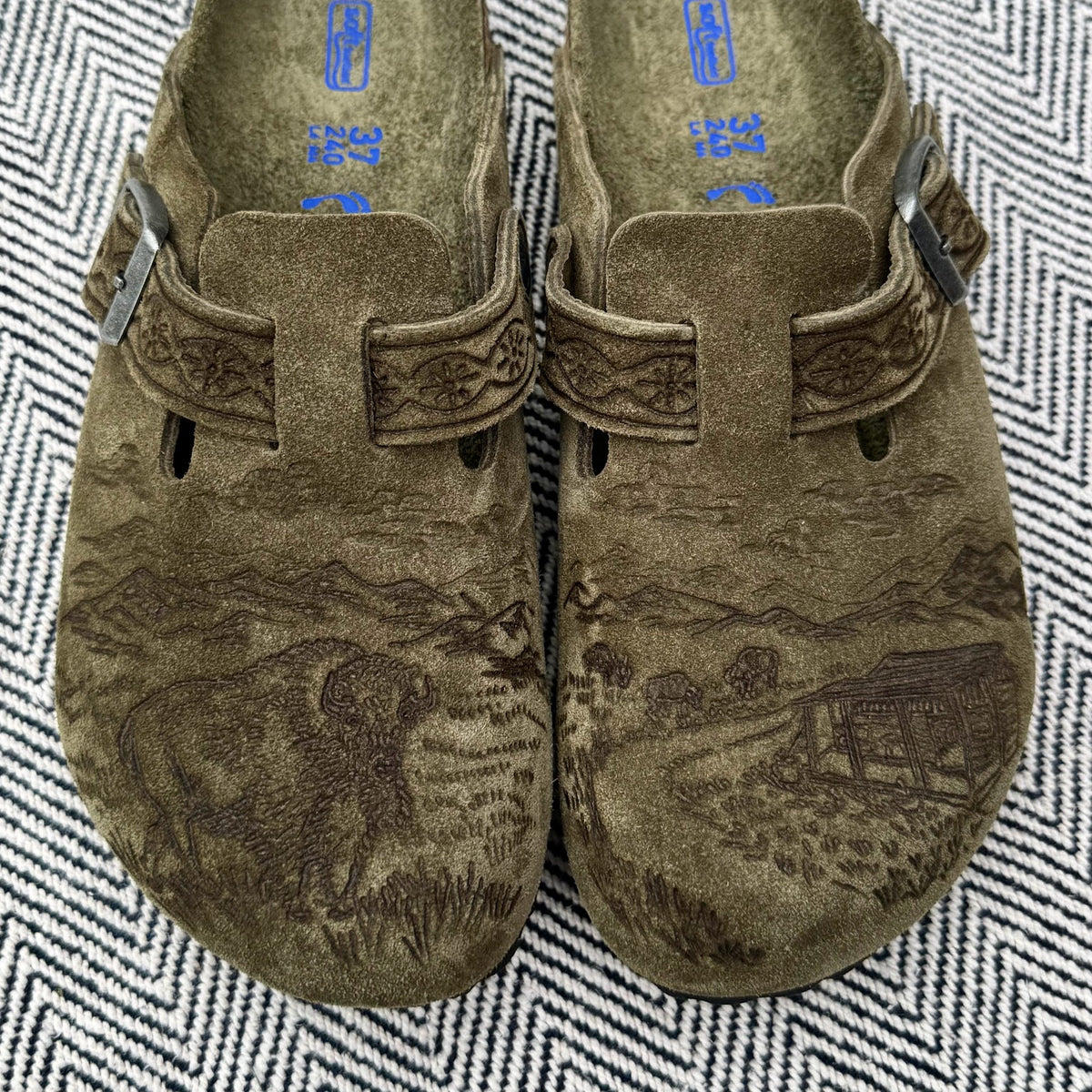 bison and cabin on thyme clogs (suede leather)