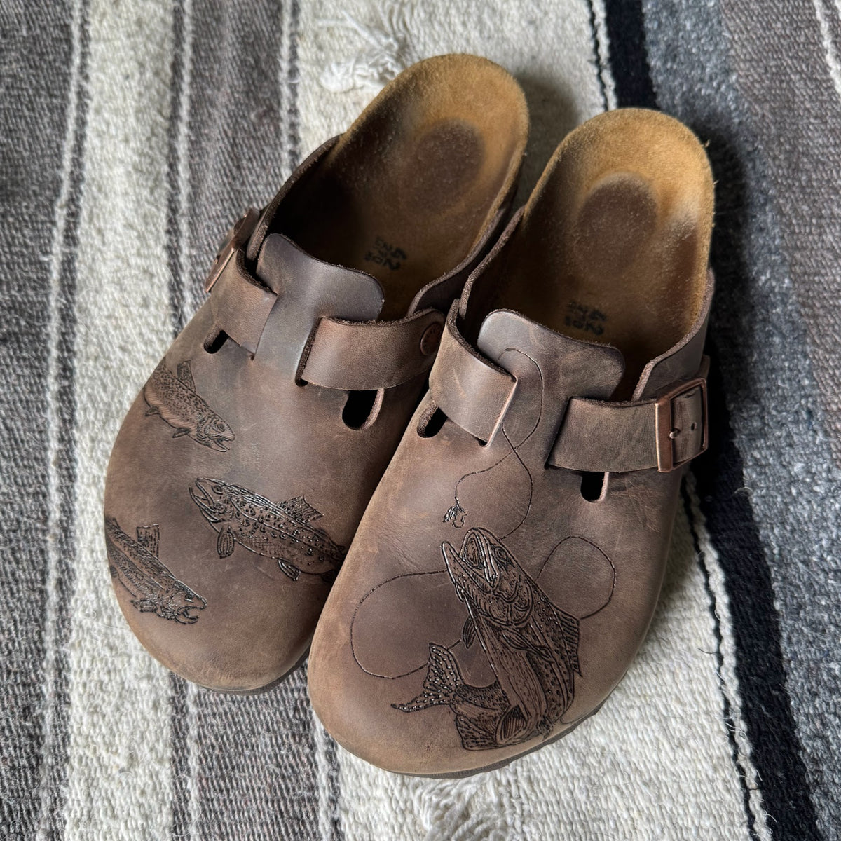 Trout Habana Brown Clogs (oiled leather)
