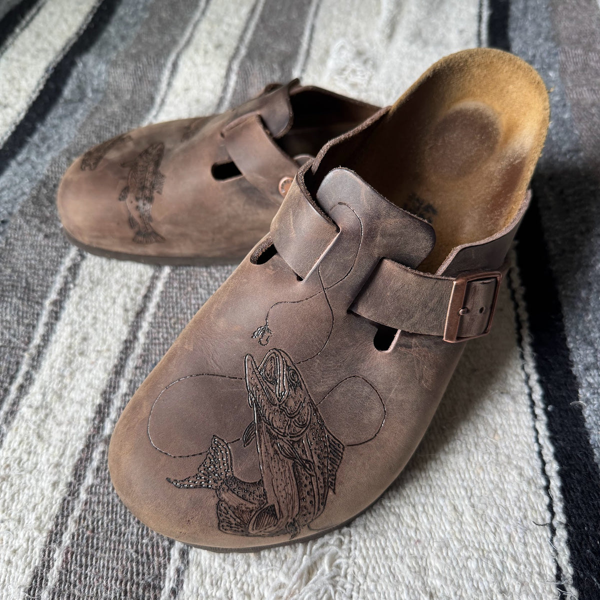 Trout Habana Brown Clogs (oiled leather)