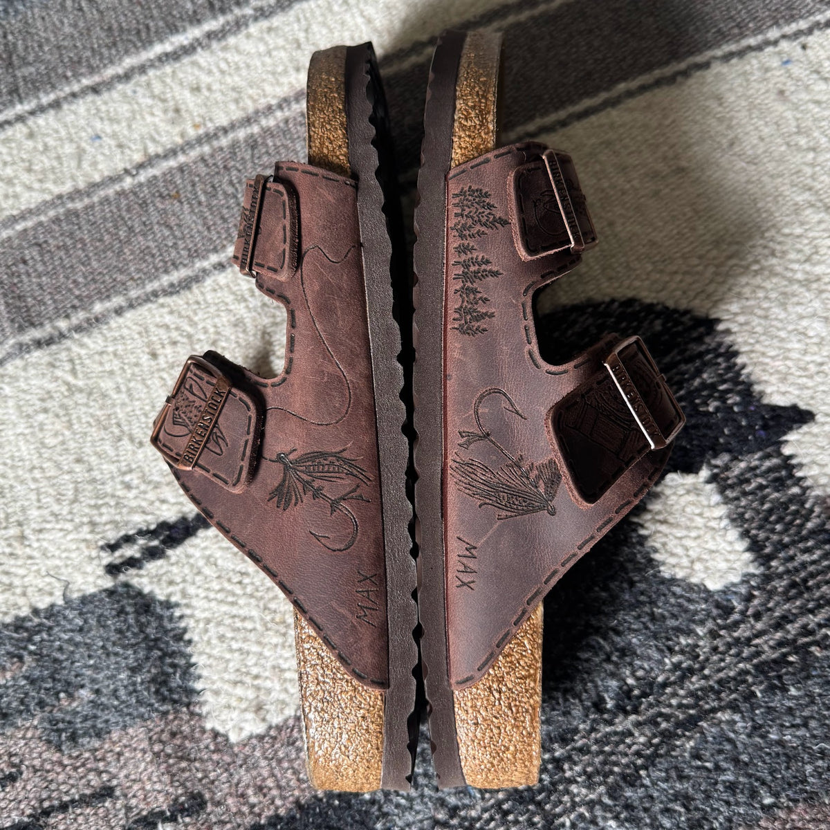 landscape and fly fishing on habana arizonas (oiled leather)
