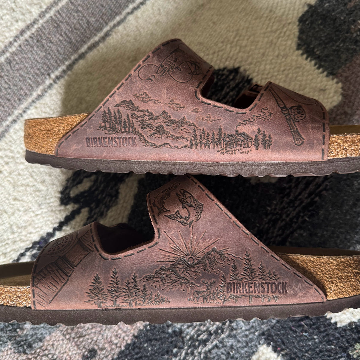landscape and fly fishing on habana arizonas (oiled leather)
