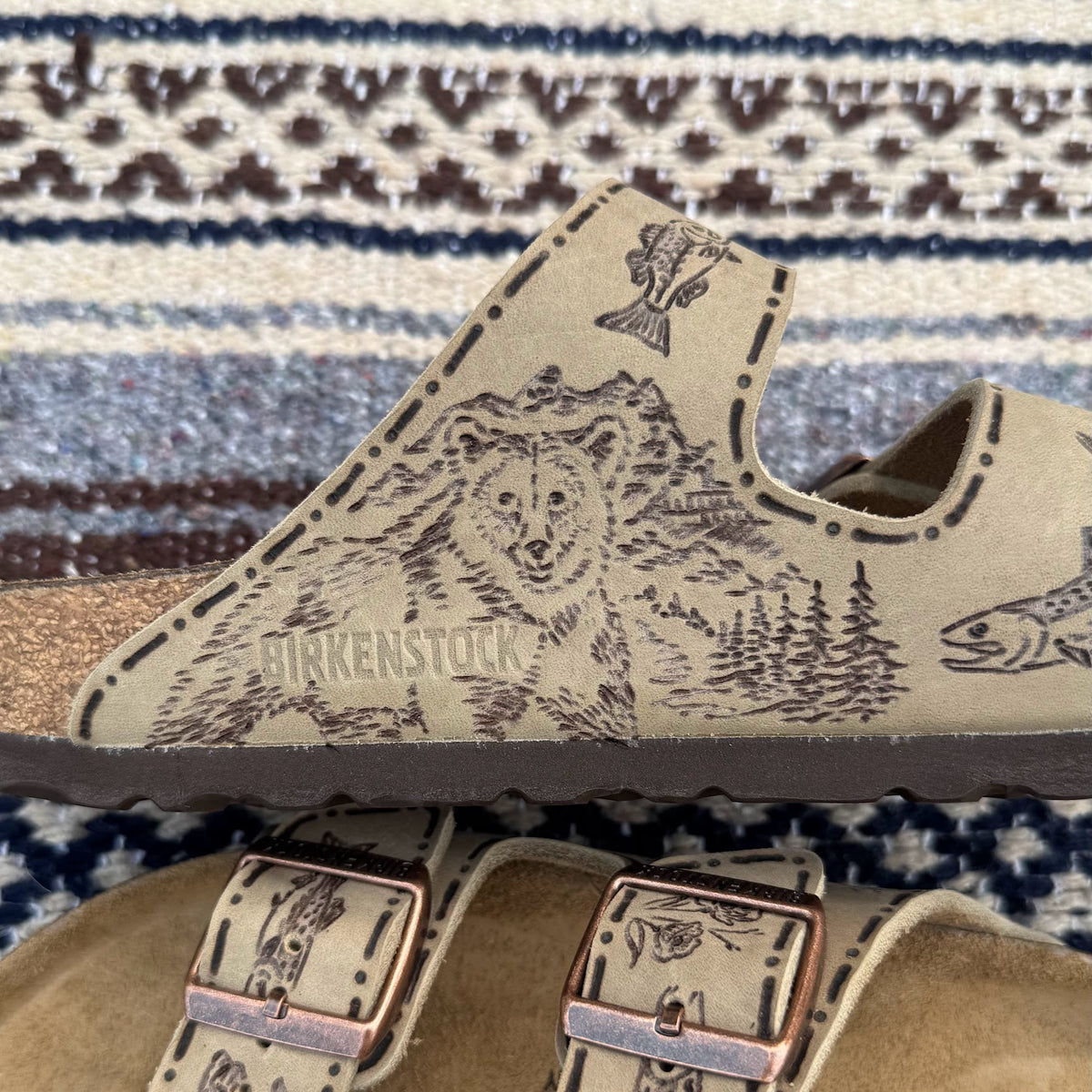 bear, moose, fish on tobacco brown arizonas (